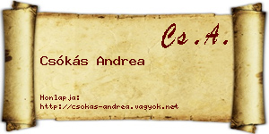 Csókás Andrea névjegykártya