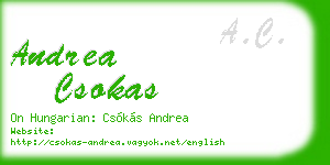 andrea csokas business card
