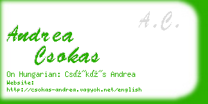 andrea csokas business card